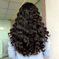 Lots de Cheveux Humains Brésiliens Remy Double Drawn, Tissage Double Trame, Bouclés Crépus, Vente en Gros