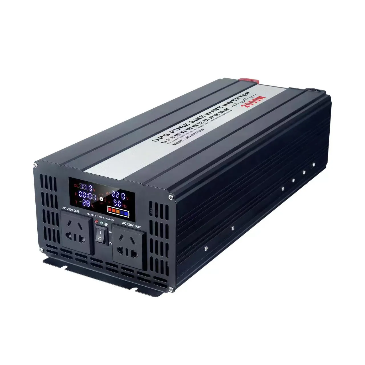 1000W 3000W 6000W 12/24V DCからAC110V220VオフグリッドUPS、充電器付き純粋な正弦波インバーター