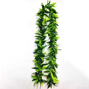 Artificial Silk Maile Leaf Long Lei KN-hl028 180CMFestival Plants <strong>Wreath</strong> for Dance Party Aloha Party Necklace Summer Beach - Product Image 4