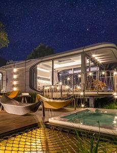 CE Mobile Homes <span class=keywords><strong>Maison</strong></span> conteneur préfabriquée modulaire, capsule spatiale, mini-villa portable, à deux étages, 3 chambres - Product Image 5