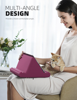 Support de tablette souple Lamicall PL02, support d'oreiller pour lit, canapé, genoux, coussin réglable avec poche de rangement, housse lavable