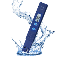 Testeur portable de pH et de TDS pour l'eau potable, 0-9990 PPM, écran LCD, matériau plastique, 1 unité, bleu foncé