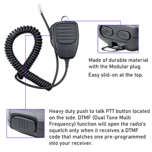 HM-118N 8 Pin <b>Microphone</b> for IC-2720H IC-2725E IC-2100H 2200H IC-706 IC-F221 IC-V8000 Radio Speaker - Product Image 3