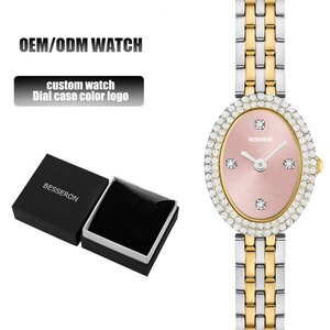 Reloj de Cuarzo de Lujo para Mujer, en Oferta, Resistente al Agua 5ATM, Esfera Ovalada, Correa de Acero Inoxidable, Estilo Ejecutivo Minimalista, de Buceo - Product Image 1