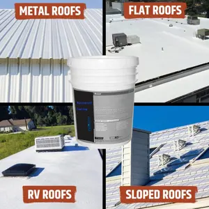 Material de impermeabilización de cemento para techo 25kg revestimiento impermeable impermeabilizante de fugas de techo de goma líquida