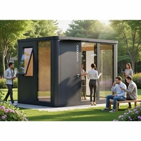 Cocovia Tiny House en Acier Léger, Modulaire, Préfabriquée, Écologique, Conception Étanche, Montage Facile pour Jardin et Cour Arrière