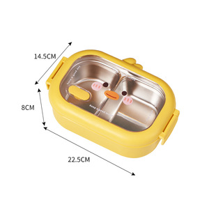 Mignonne Boîte Bento Vaisselle de <span class=keywords><strong>Luxe</strong></span> Thermos Lunchbox pour Enfants Scolaires Bento en Plastique et Acier Inoxydable - Product Image 6