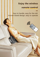 Hercules YK-2222 Ganzkörper-Multifunktions-Vibrations- und Heizmassagekissen mit Kabelloser Fernbedienung und 2600mAh Akku für