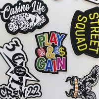 Patch brodé personnalisé avec logo, badges brodés thermocollants, appliques, motifs à coudre, patchs pour vêtements, vestes, chapeaux, sacs