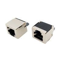 Connecteur RJ11 femelle Coorle Factory, 6 broches, style carré, pour soudure, 6P6C, en bronze phosphoreux blindé