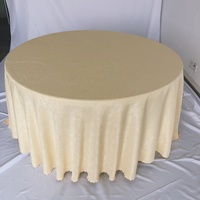 Nappe ronde en polyester jacquard, nappe damassée pour mariage, fête, banquet, événement, hôtel, restaurant, décoration