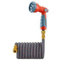 Tuyau d'arrosage rétractable Dida GH-001 extensible avec buse de couleur élégante et 10 modes de pulvérisation réglables, anti-fuite et anti-éclatement