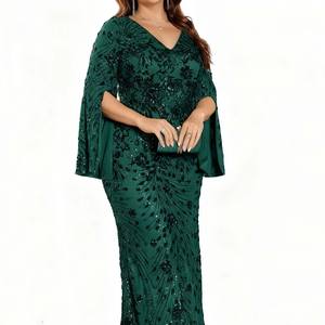 Robe <span class=keywords><strong>de</strong></span> soirée longue à sequins <span class=keywords><strong>de</strong></span> <span class=keywords><strong>grande</strong></span> <span class=keywords><strong>taille</strong></span>, amincissante, à queue <span class=keywords><strong>de</strong></span> poisson, pour femmes, pour les soirées, robes <span class=keywords><strong>de</strong></span> soirée pour femmes - Product Image 4