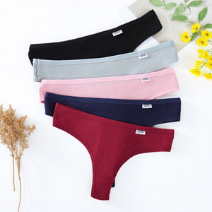 <span class=keywords><strong>Perizoma</strong></span> Sexy Taglie Forti da <span class=keywords><strong>Donna</strong></span> di Grande Successo in Cotone a Vita Bassa, Mutandine Traspiranti Sportive G-String T-Back - Product Image 4