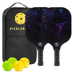 Ensemble de raquettes de pickleball, 2 raquettes, 4 balles avec sac de transport, poignée antidérapante, équipement d'entraînement - Product Image 5