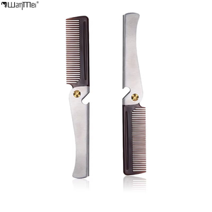 Peine Plegable Clásico Wanmei de Acero Inoxidable y Nylon para Barba, Conveniente para Barbería, Salón, Hogar y Viajes - Product Image 1
