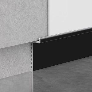 <span class=keywords><strong>Plinthe</strong></span> murale décorative en aluminium anodisé brossé, profilé à joint invisible, style minimaliste moderne - Product Image 1