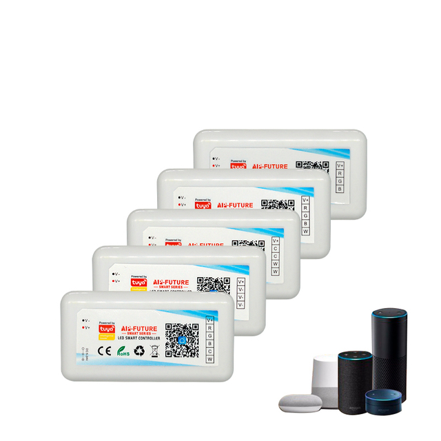 Hot Selling Tuya Wifi Smart RGB CCT Dimmer LED Strip Controller App Control Wireless DC12-24V Dc12-24V Remote Control