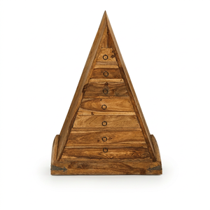 Commode modulaire en bois de chêne massif Jali à 7 tiroirs - Commode de chambre moderne faite à la main et écologique pour salon et entrepôt - Product Image 2