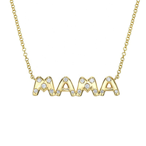 Gemnel recién llegados gran oferta 18K chapado en oro diamante mamá collar regalo para el día de la madre - Product Image 1