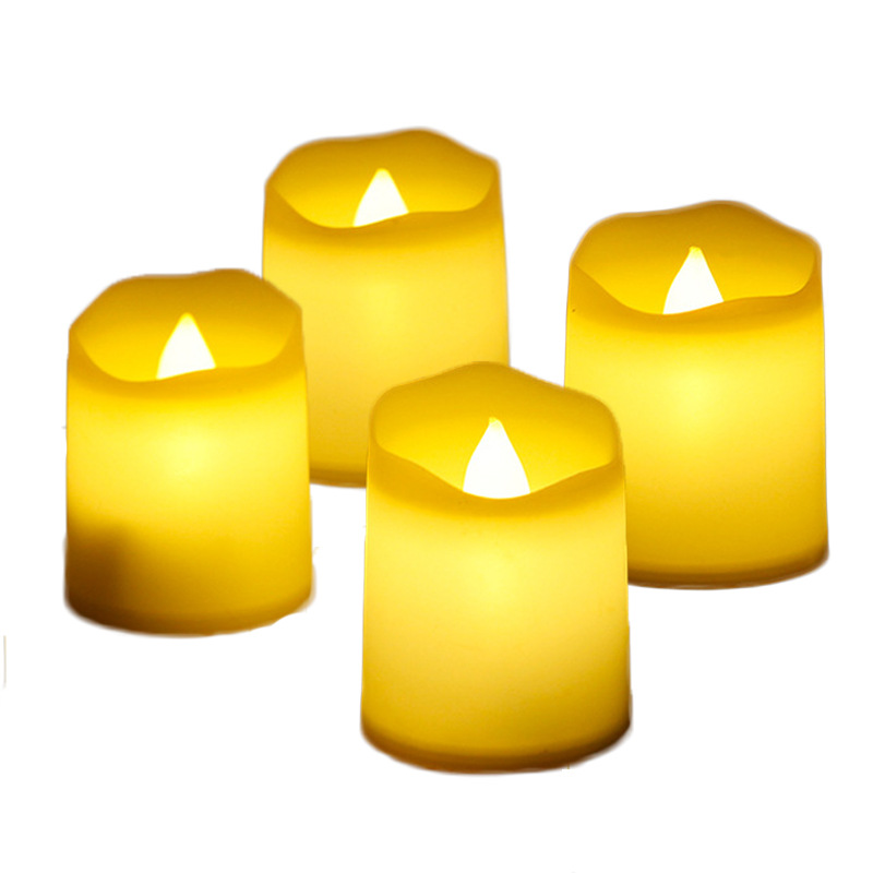 Luci a LED candele Votive senza fiamma candela finta elettrica tremolante senza fiamma per il Festival della tavola di nozze Halloween Christmas