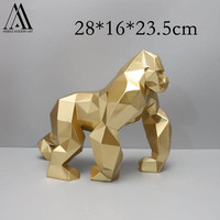 Vente en Gros Décorations Résine Animale Fibre de Verre Low Poly Gorilla Statue Art Décor Lowpoly Gorilla Europe