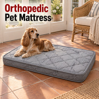 Matelas orthopédique pour chien avec noyau en fibre de coco et options de tissu de revêtement personnalisées pour les commandes de literie pour animaux de marque