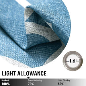 Rideaux occultants d'impression de feuille de conception d'estampage d'or de luxe pour des cantonnières élégantes de <span class=keywords><strong>rideau</strong></span> de <span class=keywords><strong>salon</strong></span> - Product Image 3