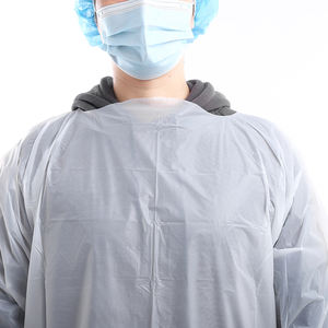 Robe médicale en plastique jetable de <span class=keywords><strong>Cpe</strong></span> de robe d'isolement du plastique 510k blanc <span class=keywords><strong>Cpe</strong></span> - Product Image 2