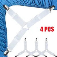 4 Pcs Triangle Bettlaken halter Spann betttuch Clips Verstellbare Laken Hosenträger Matratze Greifer Clips für Bett Matratzen bezug