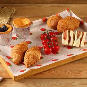 Papier d'emballage alimentaire personnalisé, résistant à la graisse, pour sandwichs, hamburgers, gâteaux, chocolat, pain, avec logo - Product Image 2