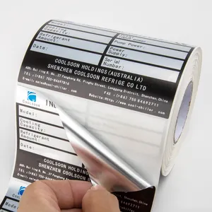 Custom Fire Retardant Matte Silver Labels Sticker High Temperature Resistant Label Heat Resistant Electrical Equipment Stickers