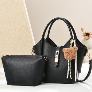 Ensemble de sacs à main élégants en cuir PU pour femmes, sacs à bandoulière de créateur, vente en gros - Product Image 5