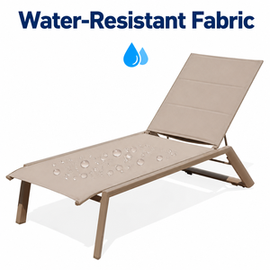 Chaise longue d'extérieur moderne et durable en métal aluminium, résistante aux UV, écologique, antirouille, empilable, sans accoudoirs, pour hôtel - Product Image 3