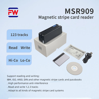 Lecteur/enregistreur/encodeur de cartes à bande magnétique MSR909 en gros d'usine, externe 3 pistes, normes ISO, batterie intégrée, USB