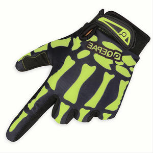 Guantes de Ciclismo Qepae con Diseño de Calavera, Negros y Verdes, de Poliéster, Unisex para Adultos - Product Image 5