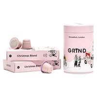 500ml rond hermétique rose scellé bouchon à vis Double couvercle thé boîte en fer blanc moudre grains de café boîte en fer blanc avec vanne de dégazage 250g