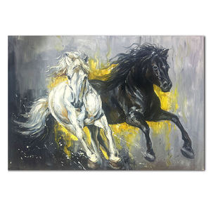 Dipinto a Olio 100% Fatto a Mano, Cavallo in Corsa, Arte Murale Decorativa, Pittura <span class=keywords><strong>su</strong></span> <span class=keywords><strong>Tela</strong></span> Realizzata a Mano - Product Image 1