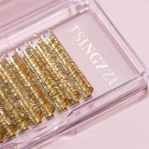 Extensions de cils synthétiques noires brillantes naturelles, cils individuels, épaisseur 0,07 mm, longueur naturelle, volume complet, Chris Timas - Product Image 2