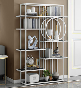 Creative Nordic Metal Bookshelf Display Racks Bookshelf Living Room <strong>Shelves</strong> Gold Bookcases - Product Image 5