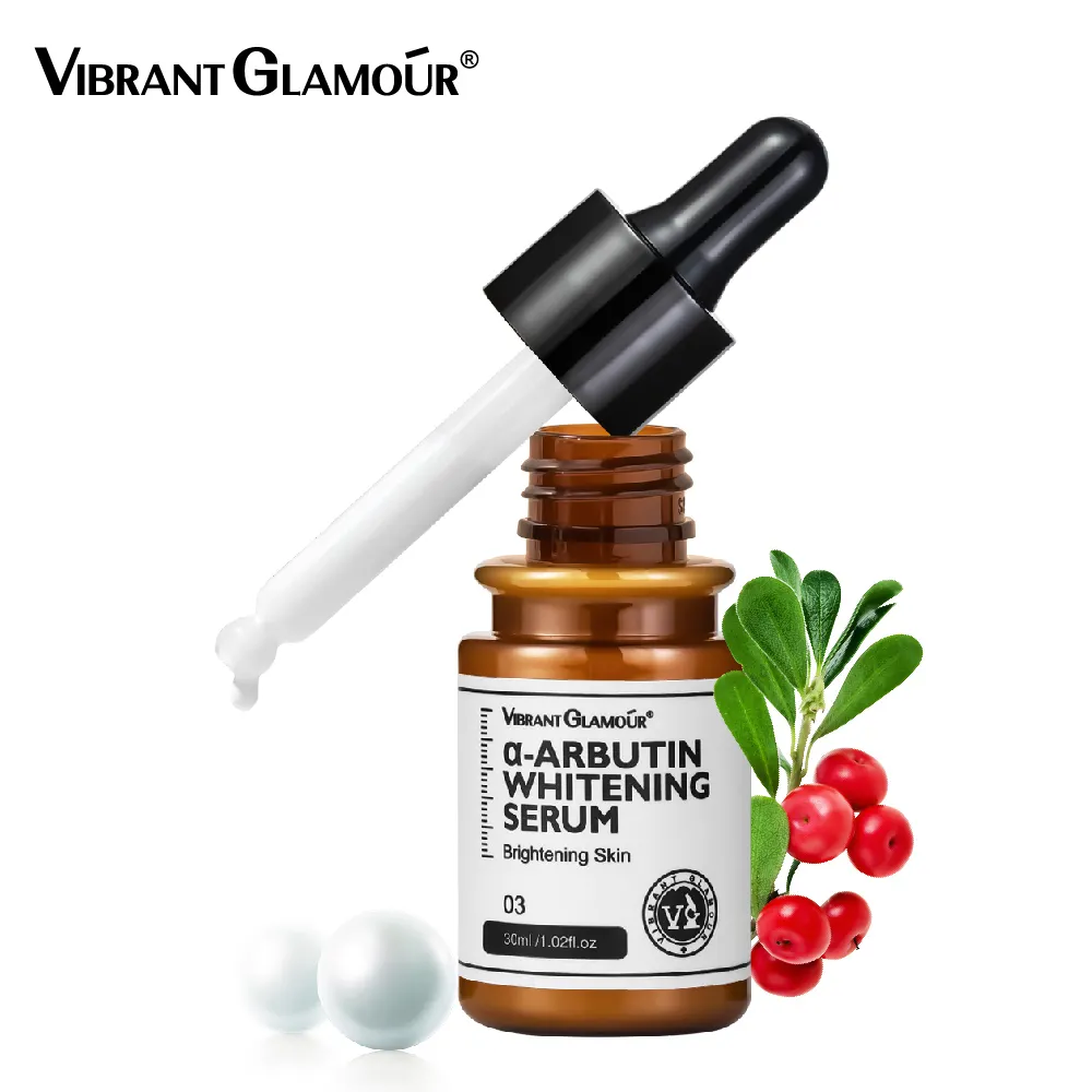 VIBRANT GLAMOUR Brighten Moisturizing face serum Reduce Dullness Spot and Acne Marks Facial Skin Care Arbutin Whitening Serum