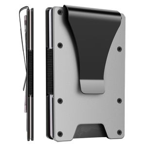 RFID Blocking Aluminum Card <b>Holder</b> with Money Clip Lightweight <b>Wallet</b> for Men - Product Image 1
