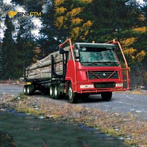 Chine Howo 6x4 camion de transport de rondins de bois nouveau diesel 2 3 4 essieux 30T 40T remorques de transporteur de bois à vendre - Product Image 3