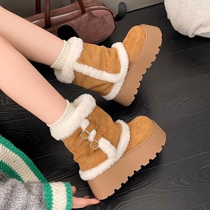 Bottes de neige personnalisées pour femmes, doublées de polaire, chaudes, en daim, de haute qualité, pour l'extérieur, bottes d'hiver - Product Image 5