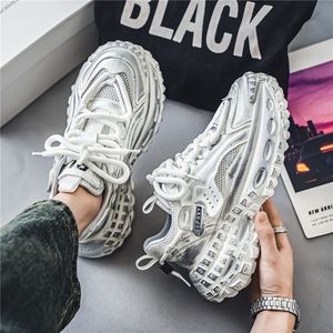 2025 été tendance <span class=keywords><strong>Vintage</strong></span> pneu papa chaussures pour hommes à semelle épaisse hauteur augmentant maille respirant baskets décontracté orteil chaussures de sport - Product Image 5