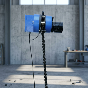 Polipasto Eléctrico de Cadena con Control Remoto CMK, Acero Azul, 1.5 Toneladas, Operación en Suelo, Protección IP55, 120V, 15m, Nuevo - Product Image 4