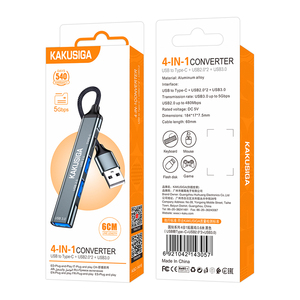 Hub USB Kakusiga de 4 Puertos Tipo C USB 2.0 3.0 para Computadora Portátil - Product Image 6