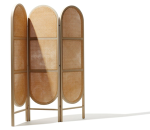 Vintage Style Indonesian <strong>Wicker</strong> Rattan Folding Privacy Screen <strong>Room</strong> <strong>Divider</strong> - Product Image 4