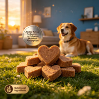 천연 양고기 맛 하트 모양 소프트 츄, 장 건강에 좋은 고육분 함유, 소화하기 쉬운 펠릿 (강아지 & 고양이용)