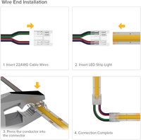 Accessoires Câble d'alimentation IP20 IP67 6mm 8mm 10mm Adaptateur de prise de fil sans soudure 2 3 4 5 Pin Led Strip Light Connector for Led